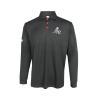Buy cheap 180GSM Lapel Collar T-SHIRT & POLO Red Buttons Black Long Sleeve T Shirt from wholesalers