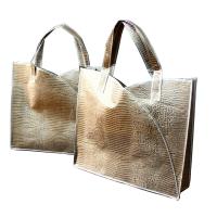 Buy cheap Promotional recycle Shining Non-woven handy bag with croco veins for packaging product