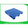 Buy cheap Ventilated Plastic Skids Pallets Single Faced , Euro Blue Plastic Pallets Ventilated Deck from wholesalers