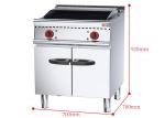 Commercial Restaurant Electric Standing Lava Rock Grill With Cabinet Eco