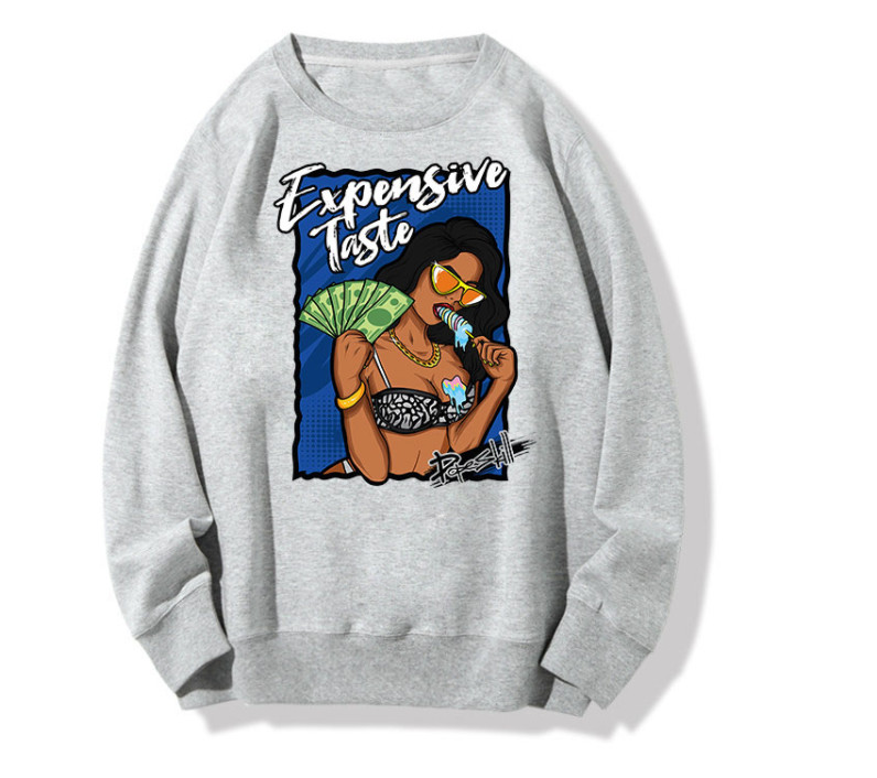 O Neck Women Crop Hoddies Blank Oversized Sweatshirts