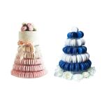 6 Tier Clear Blister Macaron Tower For Cake Decoration