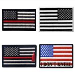 Washable Embroidered 3D USA Country Flag Patches For Clothing DIY