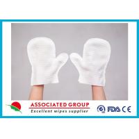 Buy cheap Disposable Hypoellagenic 90 Gsm Wet Wash Glove For Patient Body Wash product