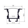 Buy cheap 25*19mm LED Strip Recessed Channel Anodized Profile Aluminium Alloy from wholesalers