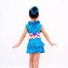 Buy cheap 2 In 1 Jazz Tap Costumes Cercle Confetti Bodice Ruflle Halter Neck Leotard Tiered Skirt Outfit from wholesalers