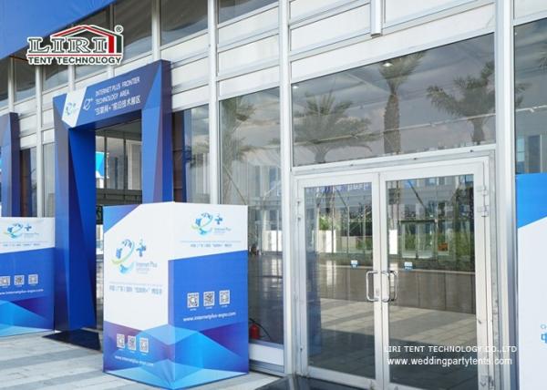 Quality Transparent Outdoor Exhibition Tents Heat Resistant Glass Wall for sale