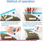 Reusable Bio Vacuum Sealer Bags, Food Storage Bags, Vacuum Zipper Bags Food