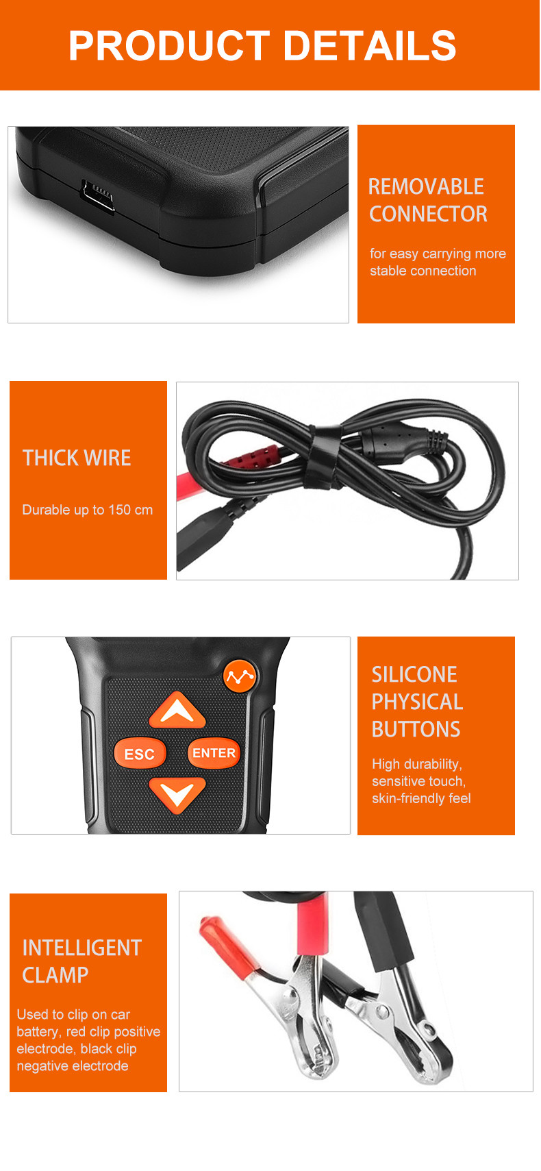 Multi-Languages Vehicle Diagnostic Scanner Battery Tester For All 6-12V Motorcycles in America
