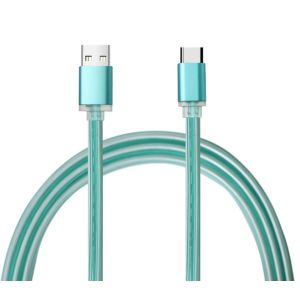 Buy cheap Stylish Blue USB Cable with Transparent Cable Body 1m Length product