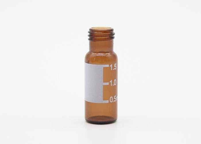 1.5ml Amber Borosilicate Screw Thread Glass Bottle with Threaded Plastic Cover