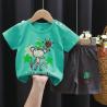 Buy cheap 43in 110CM Yellow White Short Sleeve Top Sun Shirt For Boys Pure Cotton from wholesalers
