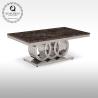 Buy cheap 130x70x45cm SS Coffee Table 20mm Marble Top Living Room Tables from wholesalers