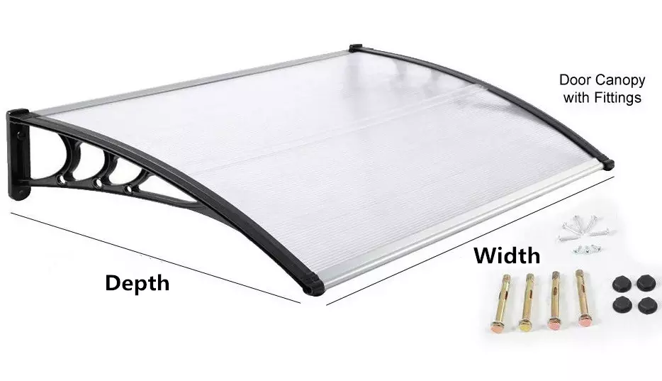 Polycarbonate canopy with up to 88% light transmission and PP plus fiberglass support