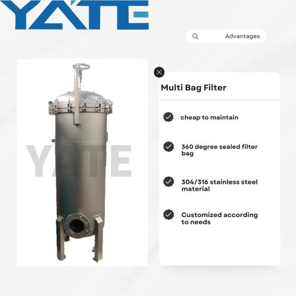 Buy cheap High Pressure Multi Single Filter Housing 304 316L Ss Bag Filter from wholesalers
