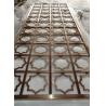 Buy cheap Carved screens champagne stainless steel restaurant laser hollow wall panel from wholesalers
