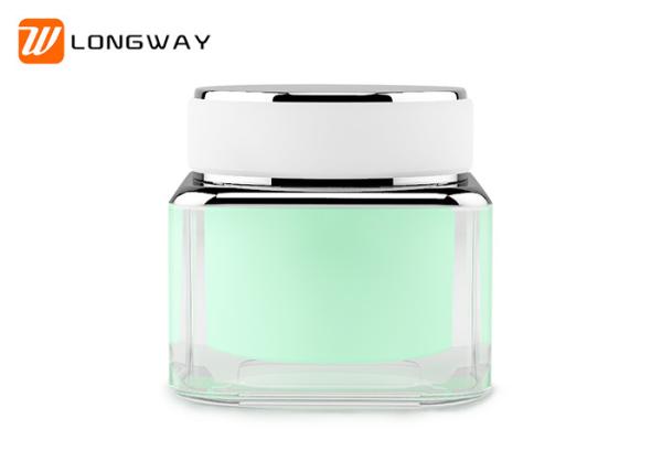 Buy cheap 50ml plastic acrylic cream jar double layer good design for cosmetic packaging from wholesalers