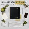 Buy cheap Black Hardcover Weekly Academic Planner Customized Logo Printing from wholesalers