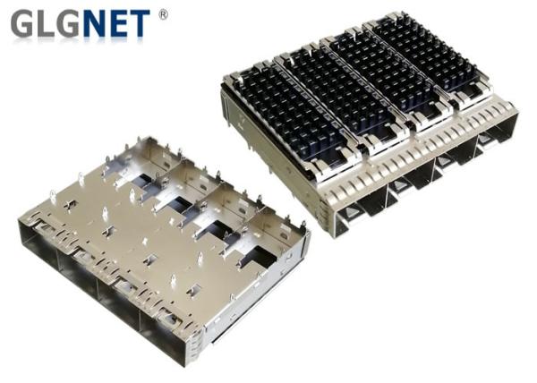 Buy cheap 1 x 4 Ganged SFP Solutions Cage 0.25 Mm Copper Alloy Press Fit SFP Cage from wholesalers