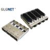 Buy cheap 1 x 4 Ganged SFP Solutions Cage 0.25 Mm Copper Alloy Press Fit SFP Cage from wholesalers