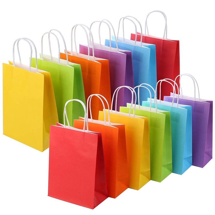 Valentine's Day 2024 Small Gift Shopping Kraft Paper Bags for Jewelry in Custom Color