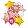 Buy cheap Cartoon Doughnut Pentagram Aluminum Foil Balloons for Birthday Party Decoration from wholesalers