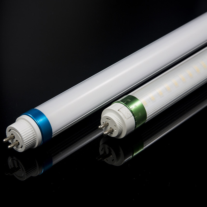 Plastic T5 4ft LED Tube 24 Watt Direct Wire Double Ended Power 3600 Lumens Frosted Lens