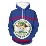 Men's Fleece Hoodie Unisex Flag Print Hooded Pullover Kangaroo Pocket Sweatshirt