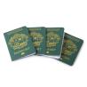 Buy cheap PU Leather Cover Passport Booklet Printing With Logo Gold Foiled 90mmxH125mm from wholesalers