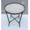 Buy cheap Stone top Antiique bronze finish metal side table/end table/coffee table for 5-star hotel bedroom from wholesalers