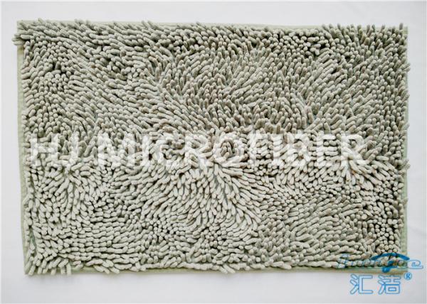 Buy cheap Plush Big Chenille Rubber Backing Non-Slip Microfiber Kitchen Floor Mat Grey from wholesalers