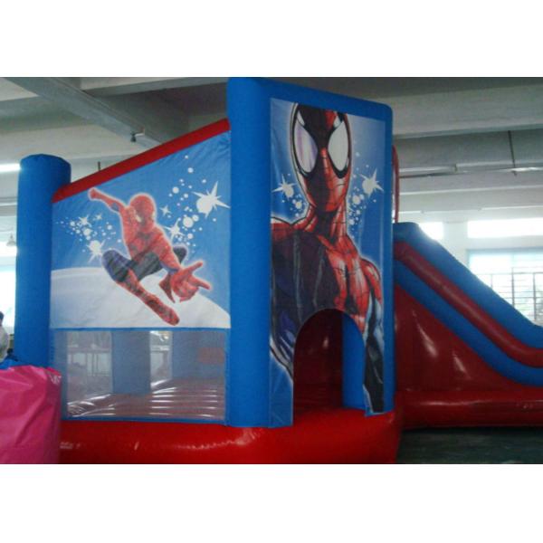 PVC Spiderman Jumping Castle / Inflatable Spiderman Bouncy Castle For Garden