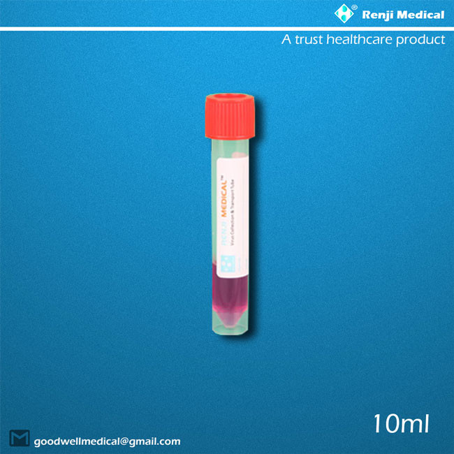 Renji Saliva Collection Kit , Medical Viral Transport Medium Tube 3ml 10ml