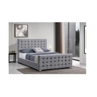 Buy cheap 4ft Linen Fabric Upholstered Bed Frame Queen Size product
