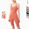 Buy cheap Thin Strap Sexy Backless Sports Bra 2 Piece Yoga Set Super High Waist Workout Shorts from wholesalers