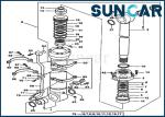 4438696 Bucket Service Kits Deere Cylinder Seal Repair Kit For 550LC Excavator