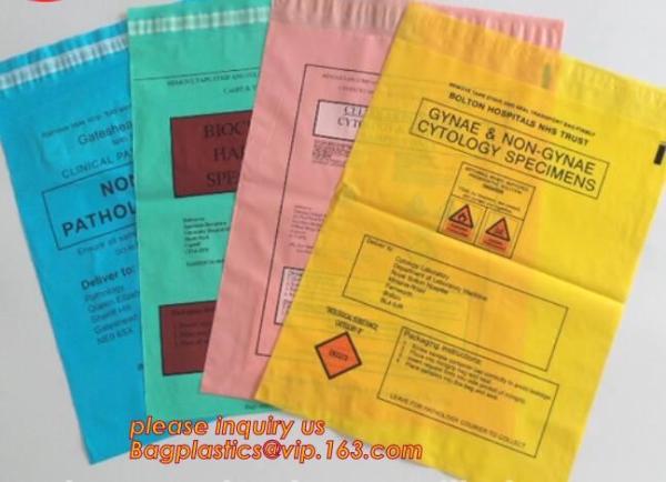Poly Plastic Medical Specimen Bags Hospital Bag Medical Vomit Bag, specimen bag