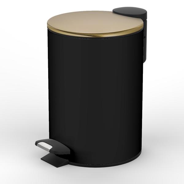 Convenient Rolling Cover Foot Pedal Bin 3L/5L/8L/12L/20L/30L Stainless Steel