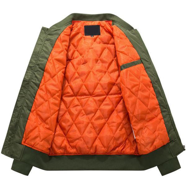 Buy cheap Winter Custom Mens Bomber Jacket Zipper Windproof Quilted Jacket from wholesalers
