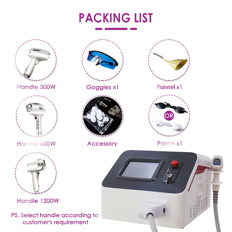 Portable Painless Laser Hair Remover Skin Rejuvenation Permanent Portable Ice Hair Removal 808 nm Diode Laser Machine Price