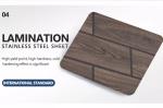 201 316 310 430 Laminated Stainless Steel Sheet Wood Print Effect