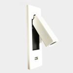 Hotel flat 2.1A 5V USB reading light flexible bedside wall lamp hotel bed