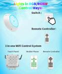 Underwater 18W 35W Concrete Pool Light Surface Mounted Remote Control