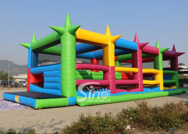 Buy cheap Outdoor Adults Inflatable 5K Obstacle Course With Shooting Balls For Sports Events N Activities from wholesalers