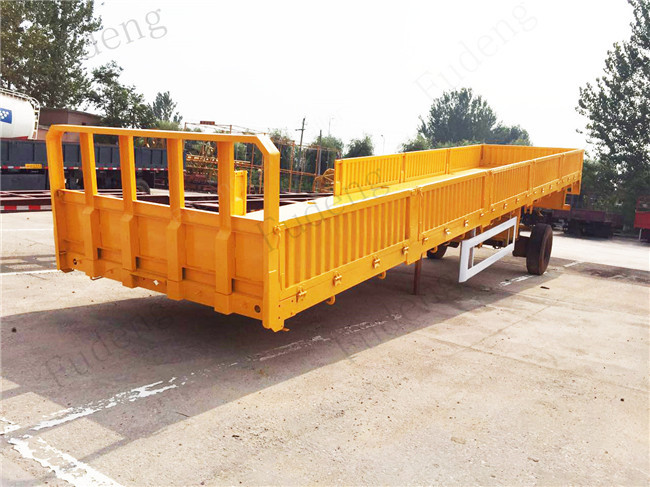 1.5mm Steel Plate Livestock Semi Trailers / 40 Tons Stake Bed Trailer