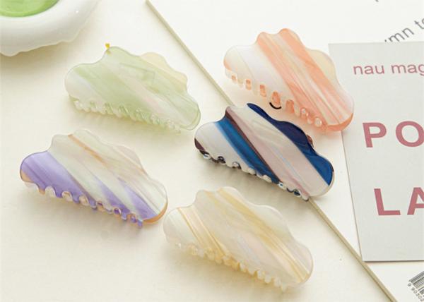 Buy cheap Magic cloud color gradient 8cm large acetic acid hair clip shark hairpin accessories hair catch from wholesalers