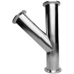 Sanitary Stainless Steel Y Type 3 Way Tee Connector with Tri-Clamp Welding