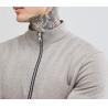 Buy cheap Funnel Neck Full Zipper Mens Track Jacket Grey Blank Design 100% Cotton from wholesalers