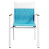 Buy cheap Aluminum Outdoor Textilene Teak Wood Armrest Dining Chairs For Restaurant from wholesalers