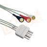 Buy cheap White 3 Leads Nihon Kohden Ecg Cable ECG Lead Wires Cable 0.8M from wholesalers